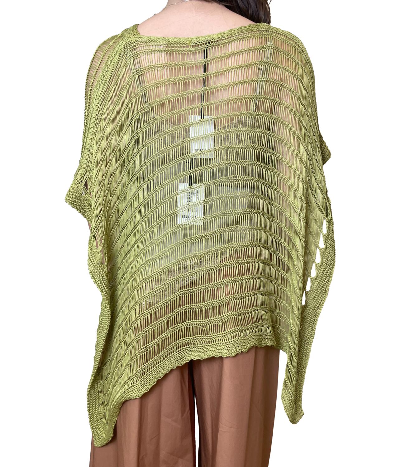 Studio It Poncho Verde Donna