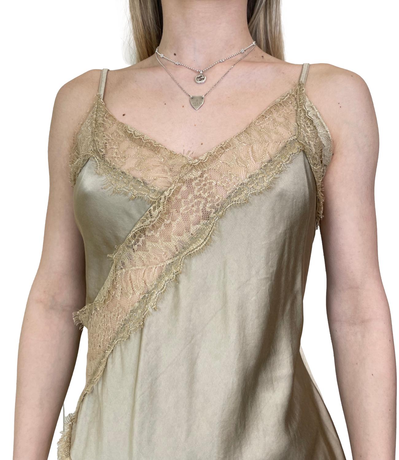 Studio It Canotta Pizzo Beige Donna
