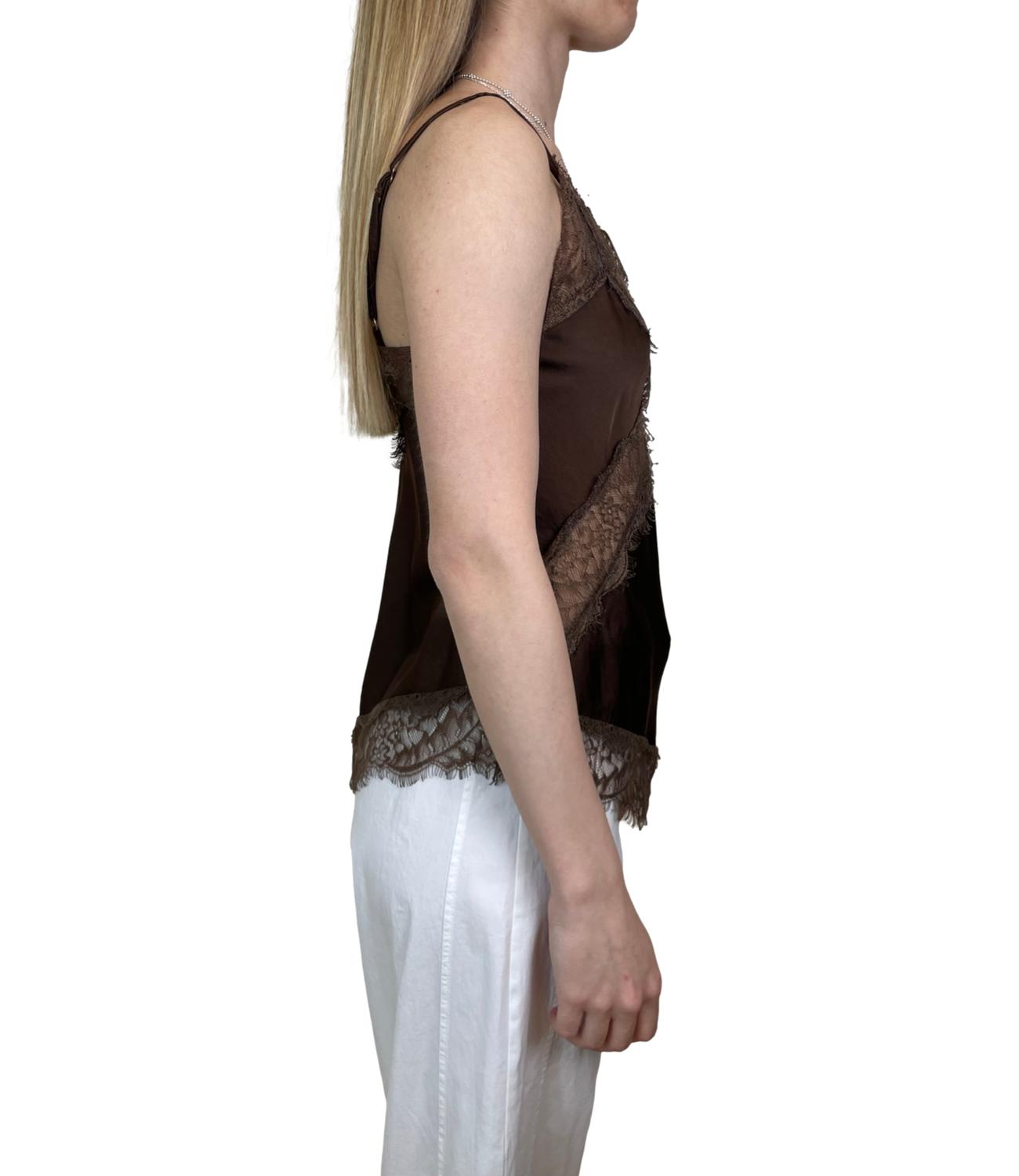Studio It Canotta Pizzo Moro Donna