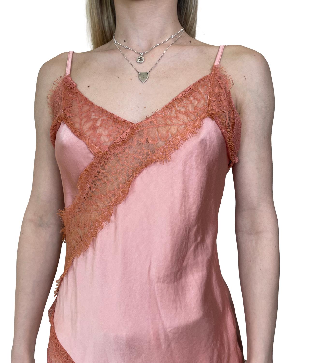 Studio It Canotta Pizzo Rosa Donna