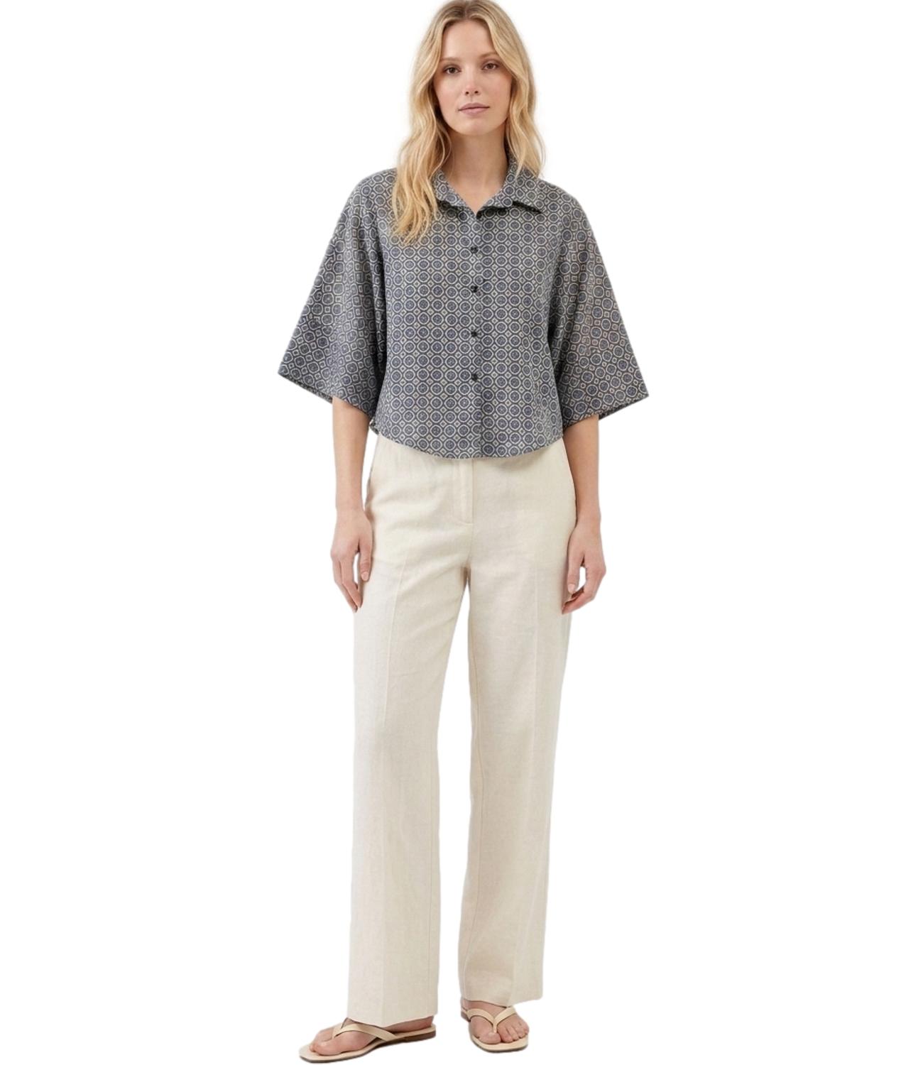 Studio it Camicia da Donna - Blu - Ca27234a