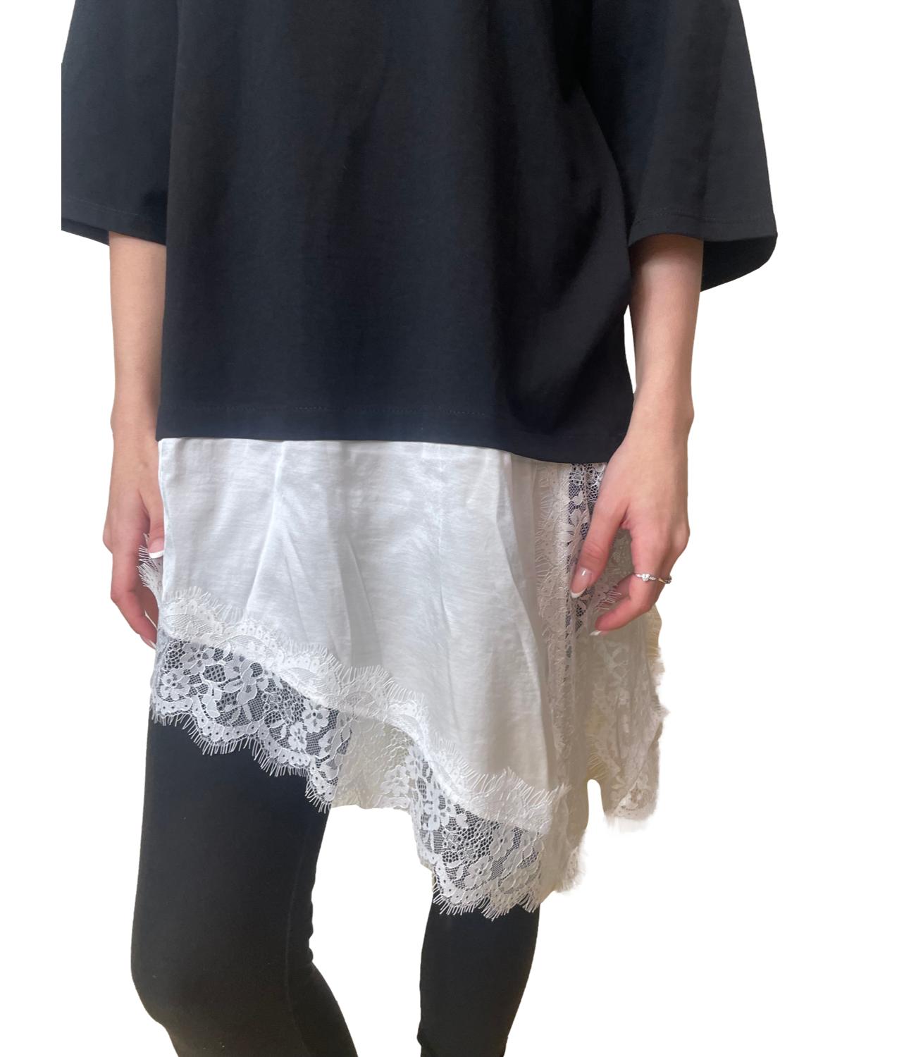 Susy Mix Maglia Pizzo Nero Donna