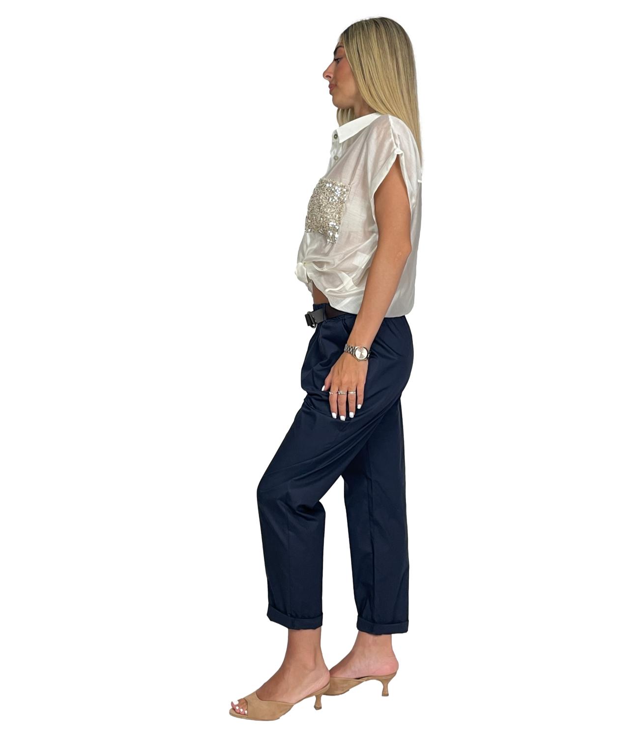 Susy Mix Pantalone da Donna - Blu - 1222426
