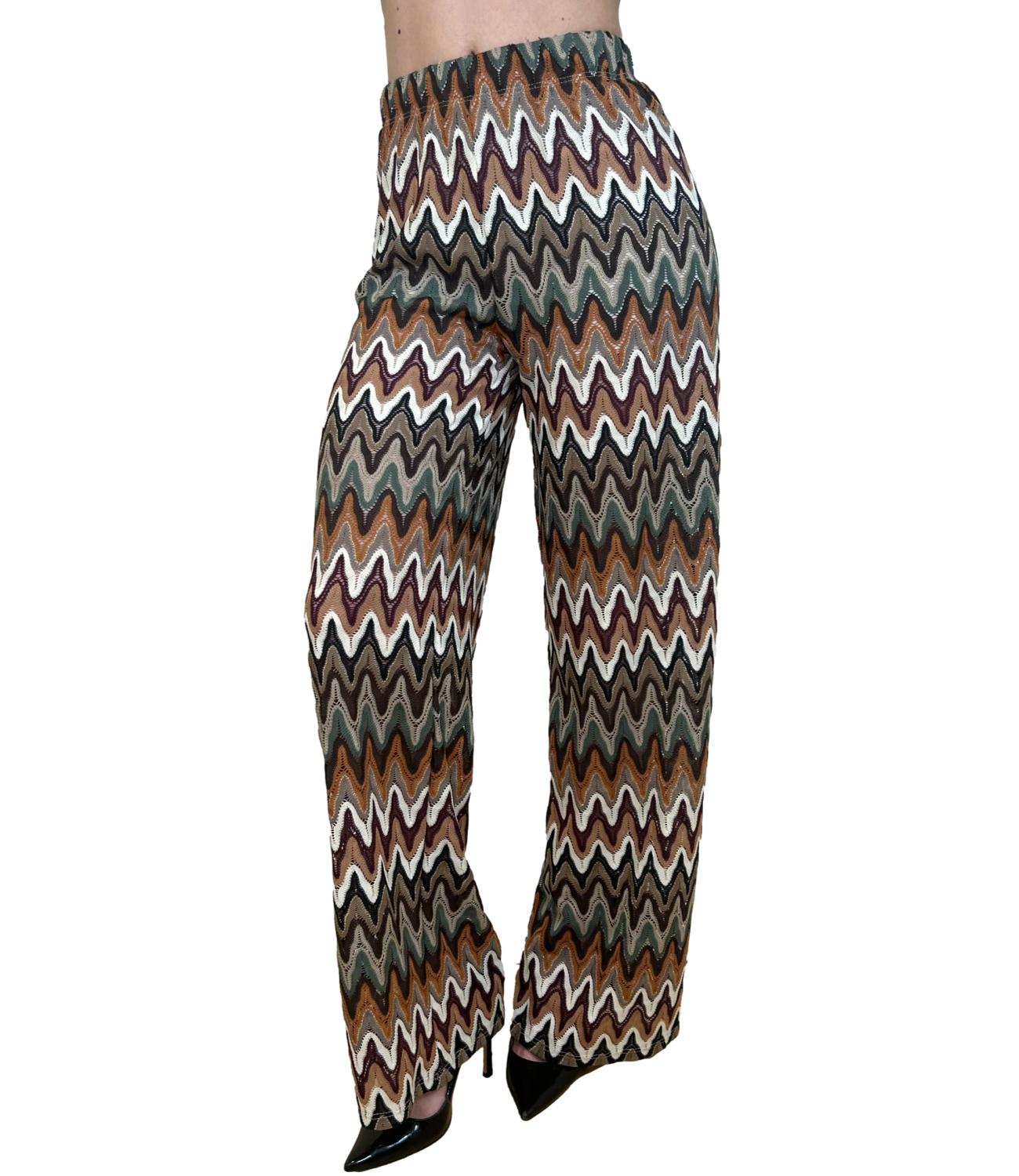 Susy Mix Pantalone Fantasia Verde Militare Donna