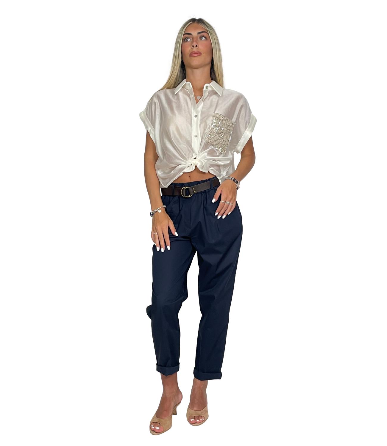 Susy Mix Camicia da Donna - Latte - 26321