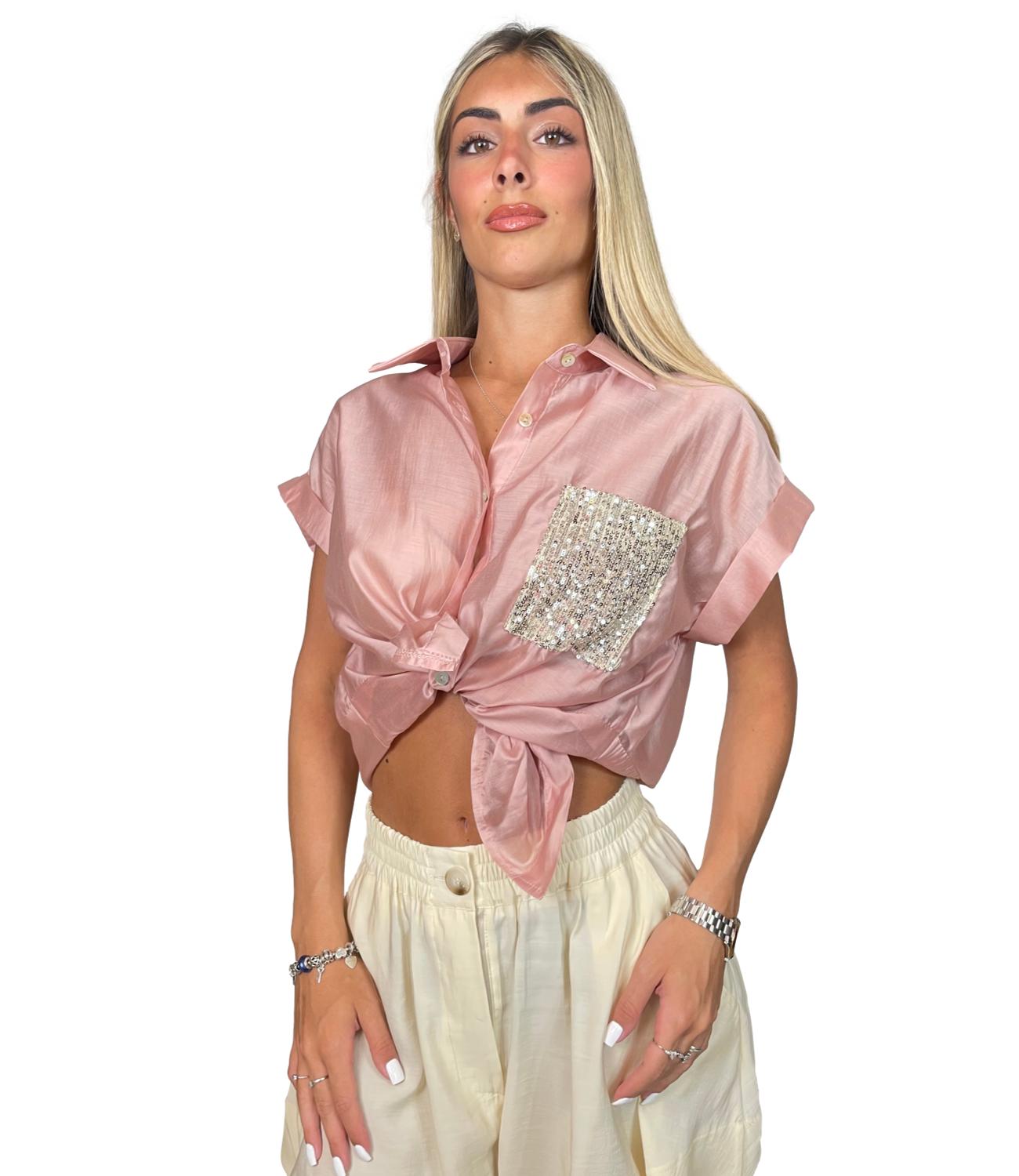 Susy Mix Camicia da Donna - Rosa Cipria - 26321