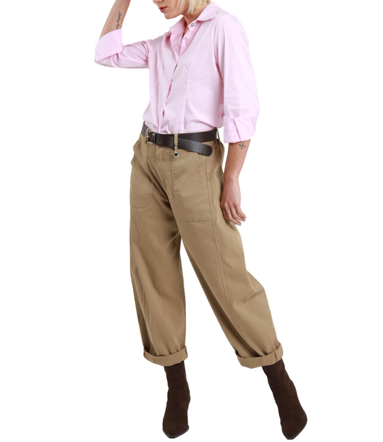 Susy Mix Pantalone Ovetto Cammello Donna
