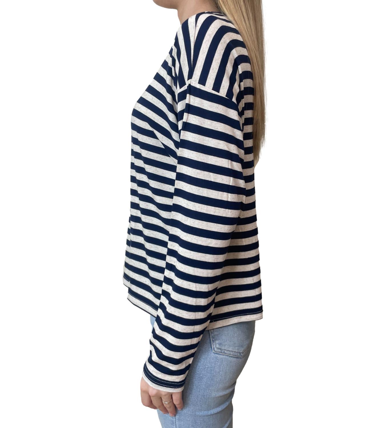 SUSY MIX maglia righe blu donna