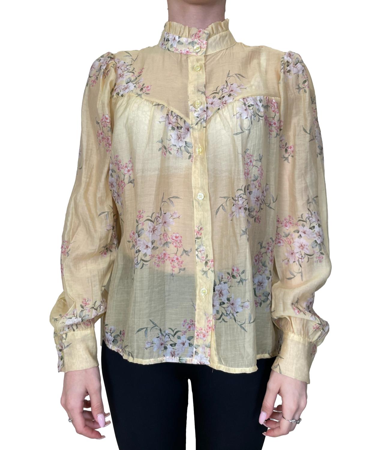 Susy Mix Camicia Giallo Floreale Donna