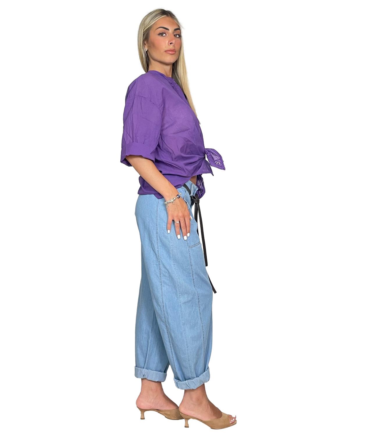 Susy Mix Camicia da Donna - Viola - G417cu