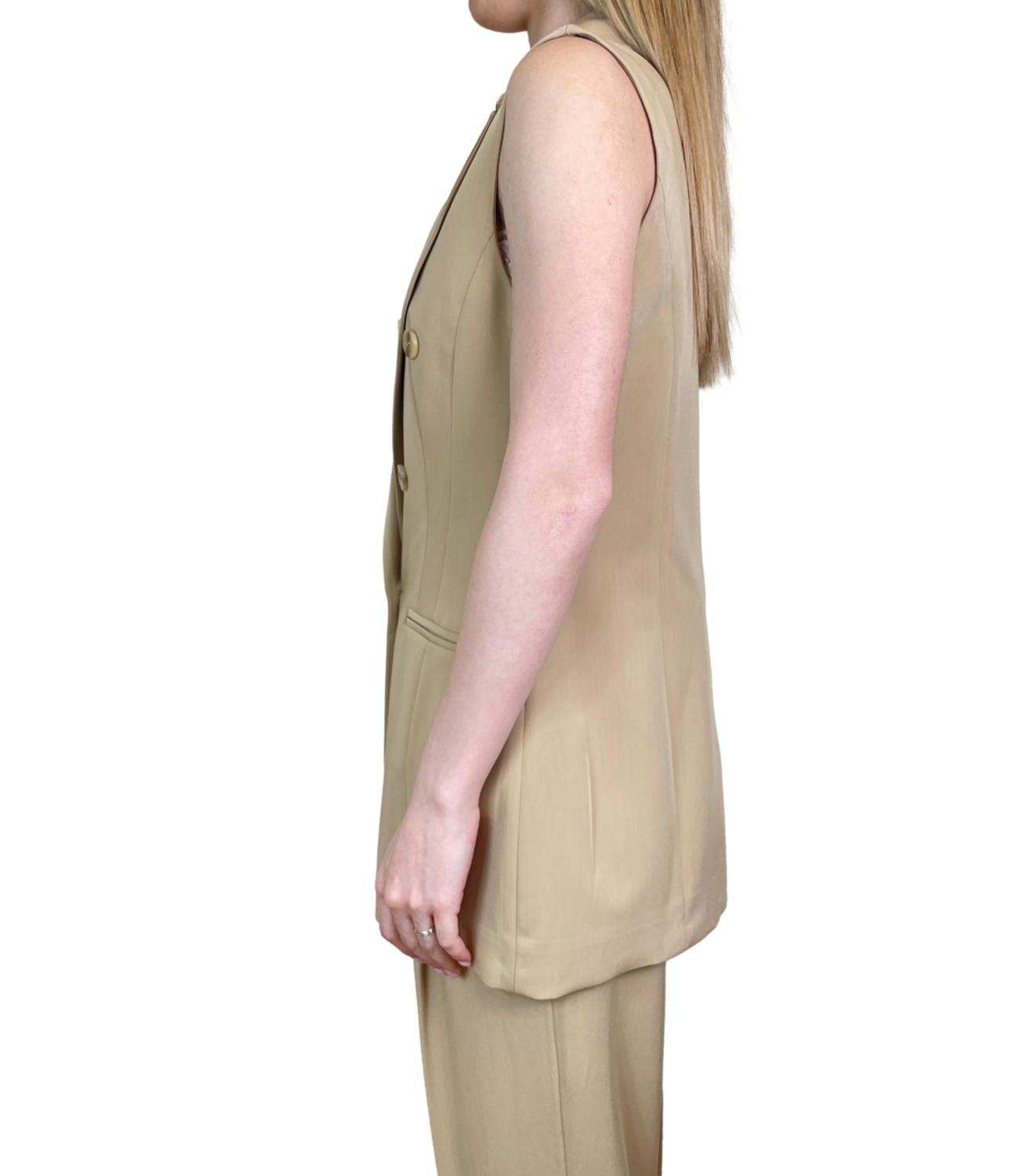Susy Mix Gilet Cammello Donna