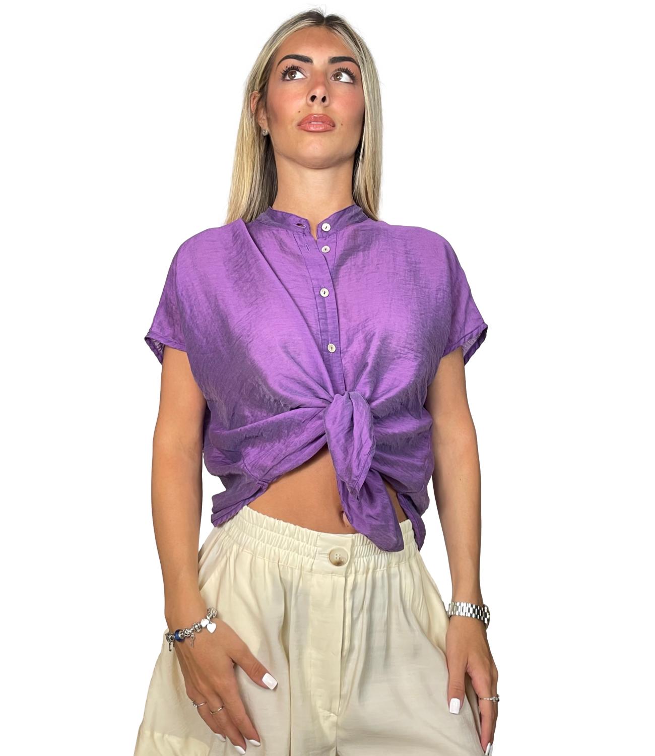 Susy Mix Camicia da Donna - Viola - H230cu