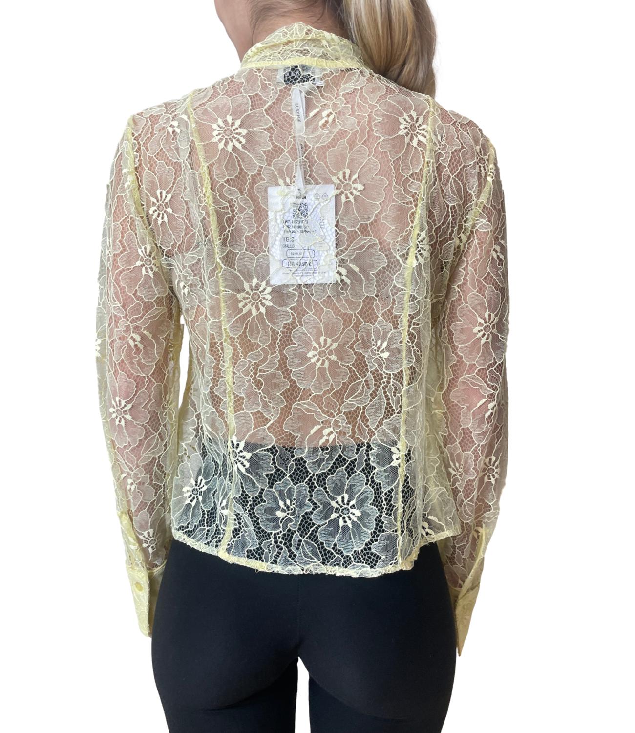 Susy Mix Blusa Pizzo Giallo Donna
