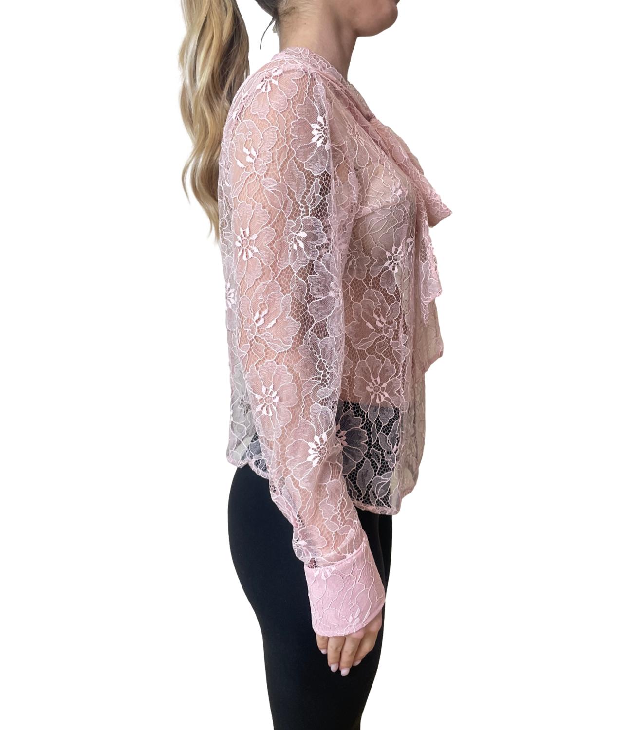 Susy Mix Blusa Pizzo Rosa Donna