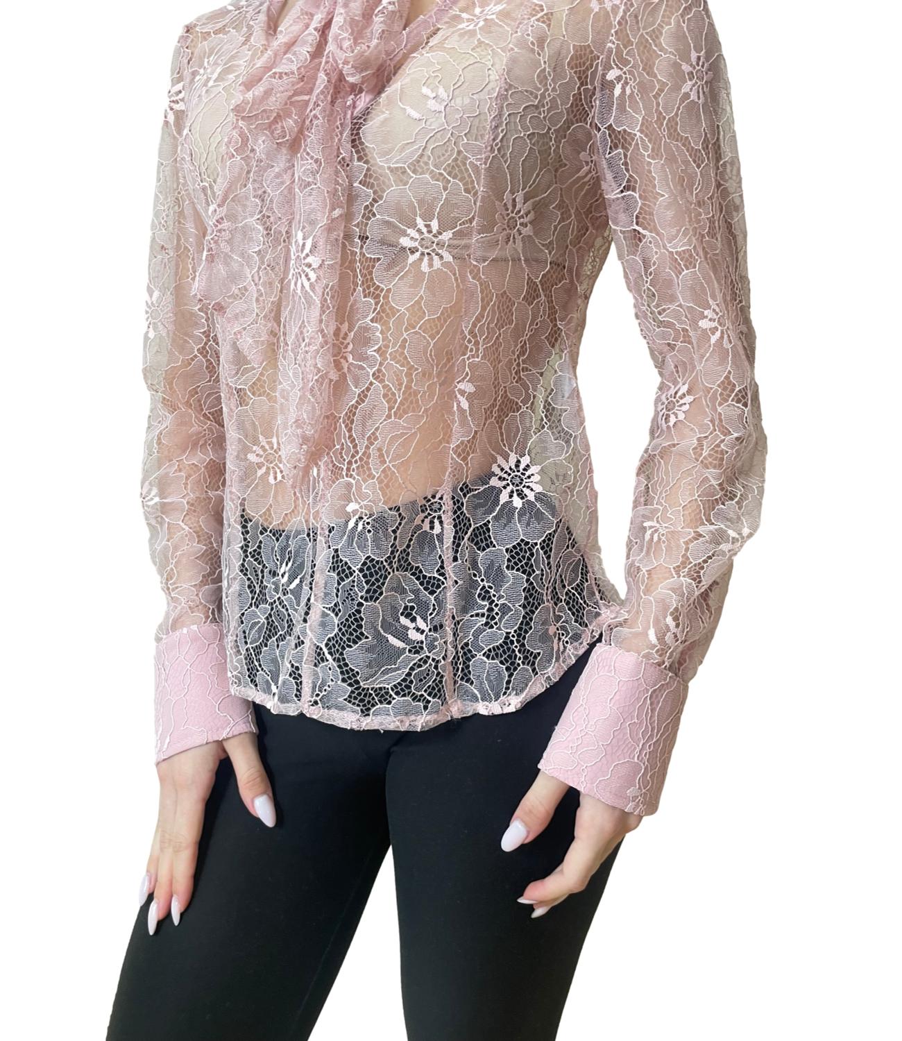 Susy Mix Blusa Pizzo Rosa Donna
