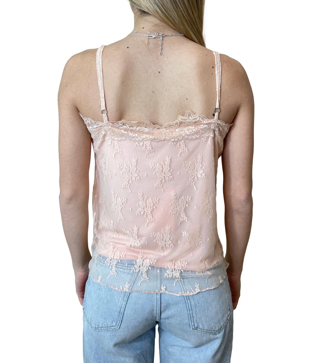 Susy Mix Top Pizzo Rosa Donna