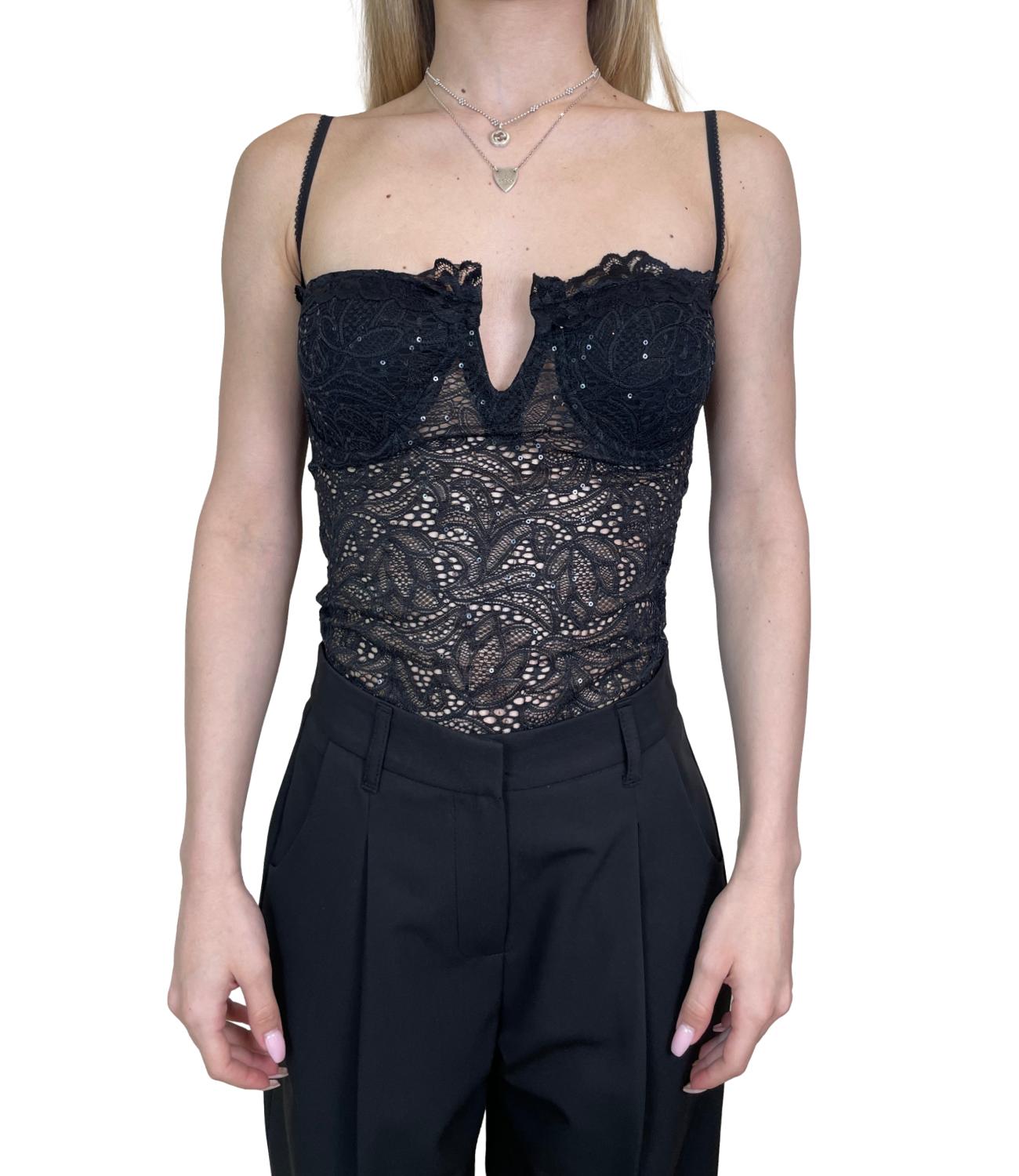Susy Mix Body Pizzo Nero Donna
