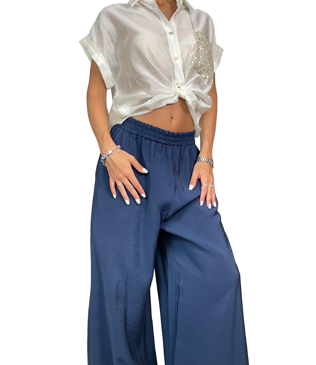 Susy Mix Pantalone da Donna - Blu - T2445c9