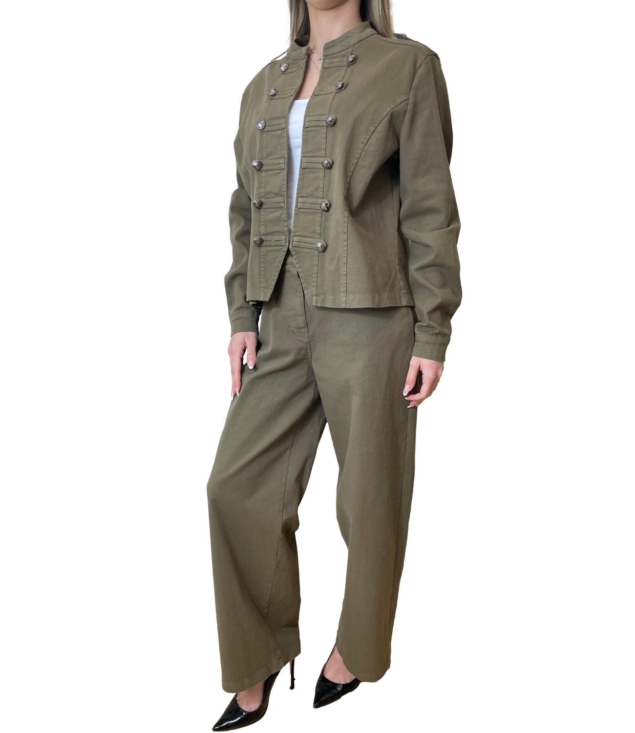 Susy Mix Pantalone Verde Militare Donna