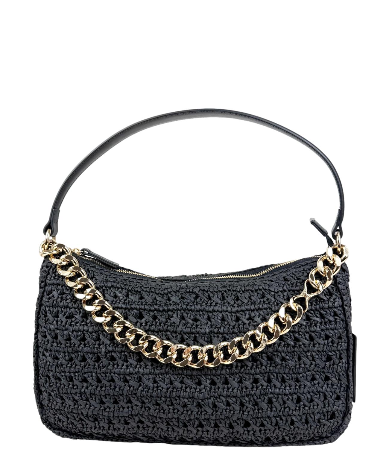 Twinset Borsa Rafia Nero Donna