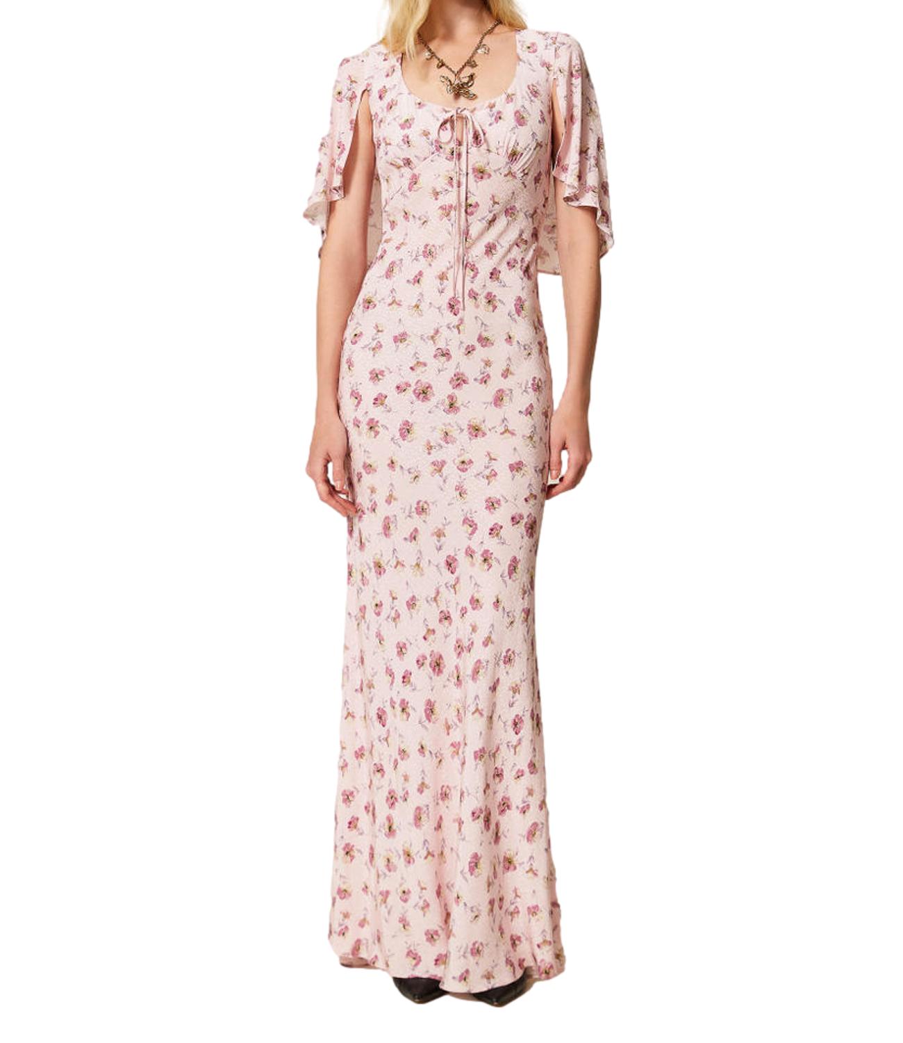 Twinset abito Stampa Fiore Peach / Rose donna