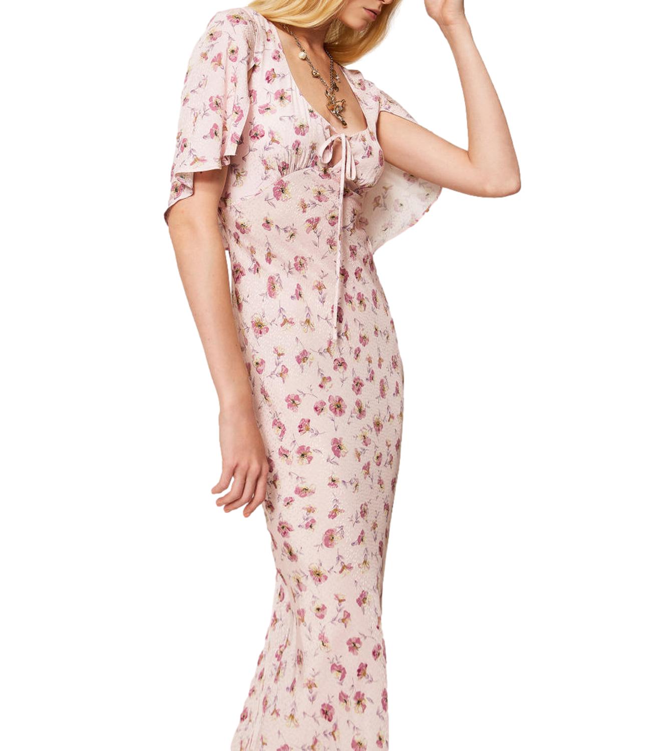Twinset abito Stampa Fiore Peach / Rose donna
