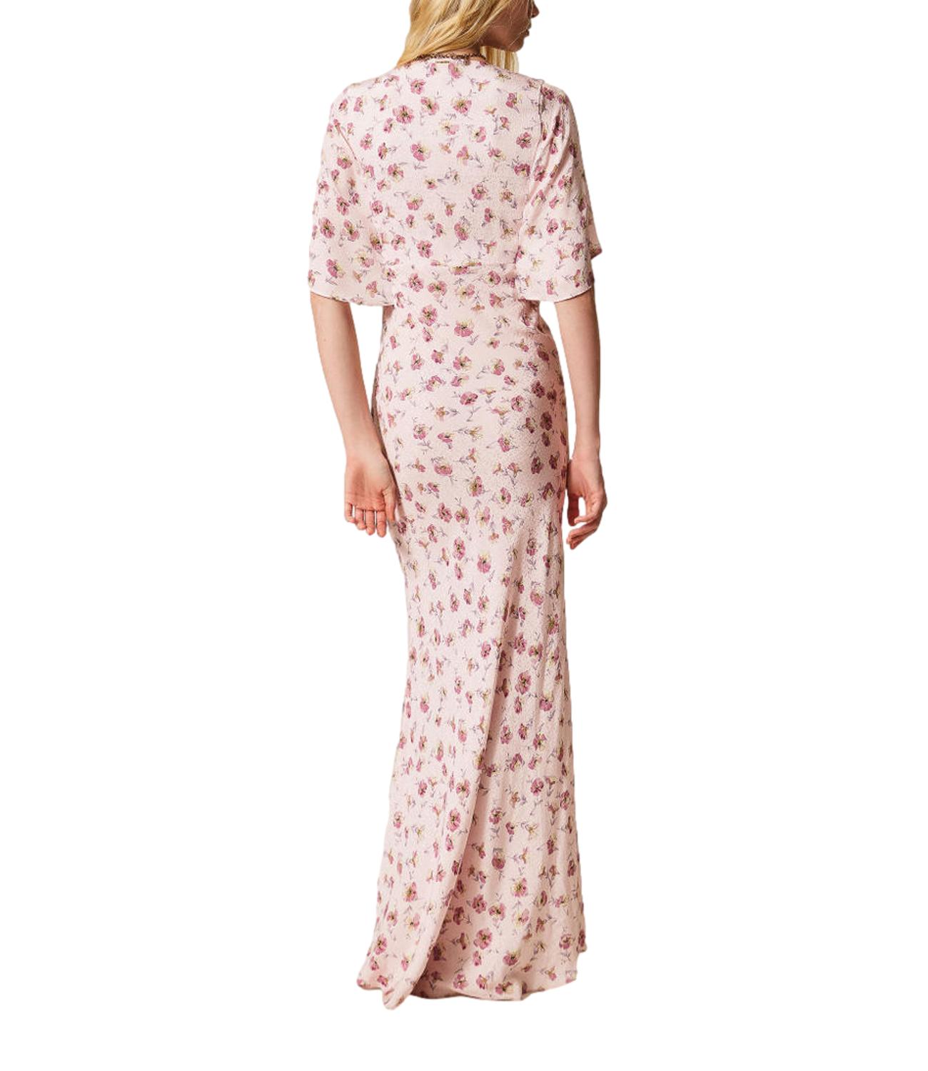Twinset abito Stampa Fiore Peach / Rose donna
