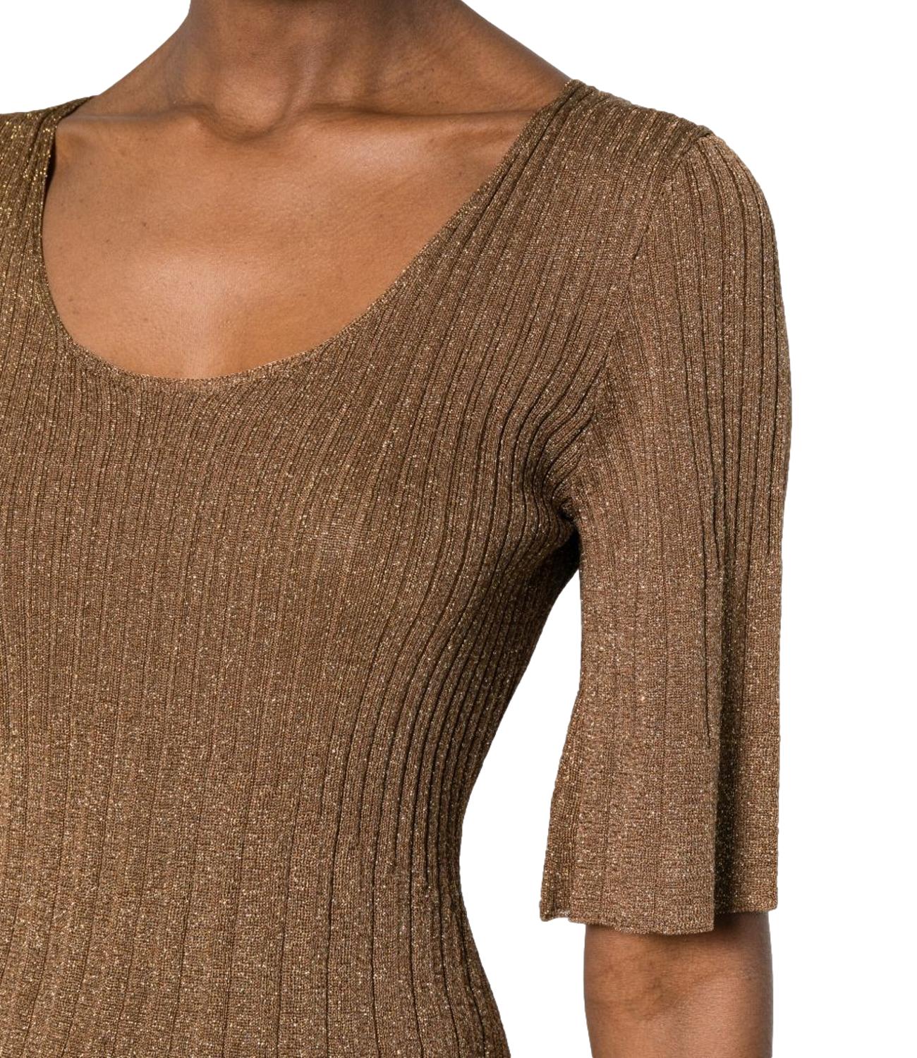 Twinset Maglia Lurex Oro Donna