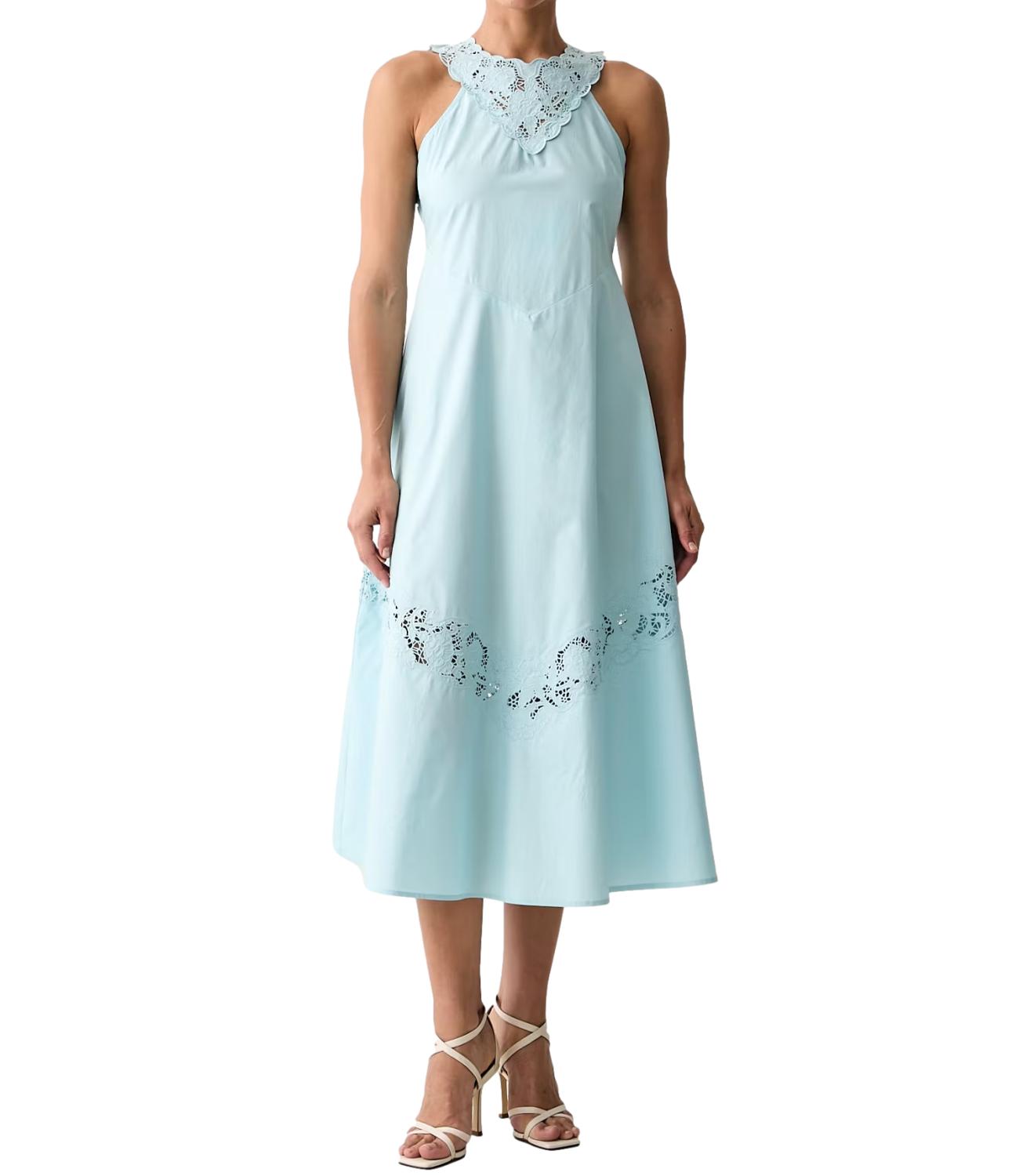 Twin Set Abito da Donna - Celeste - 261tt2032
