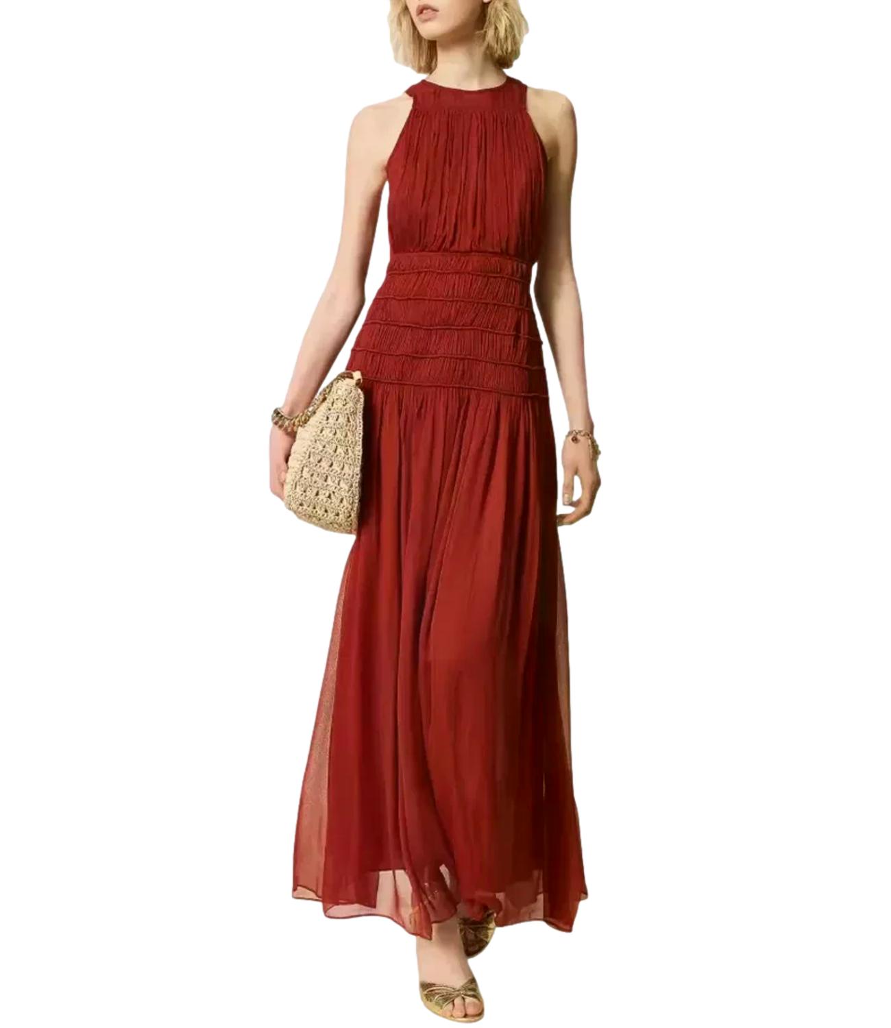 Twin Set Abito da Donna - Brown Henna - 261tt2041