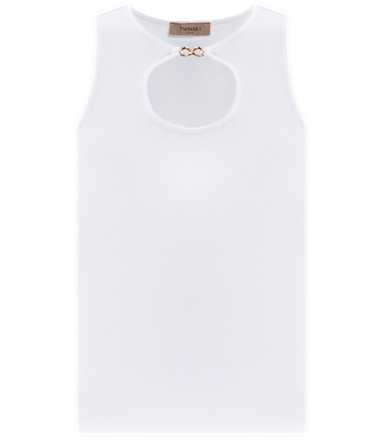 Twinset Canotta Bianco Ottico Donna