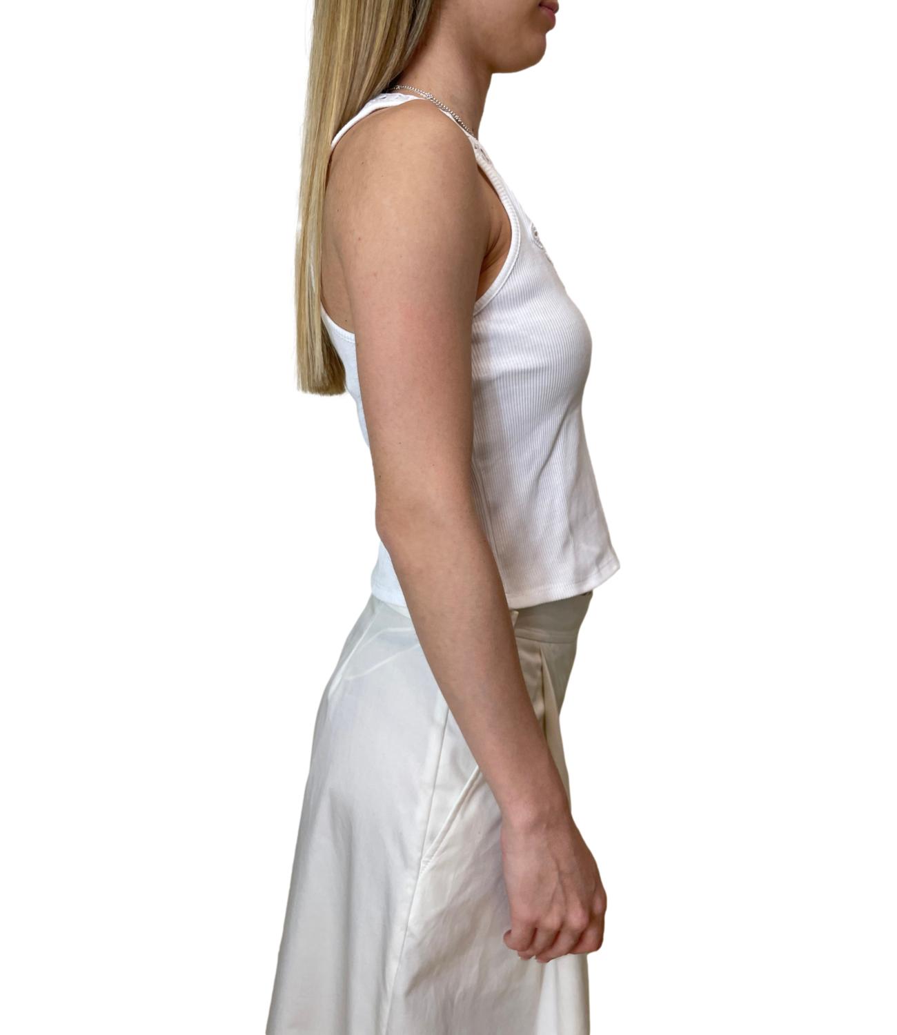 Twinset Canotta Bianco Ottico Donna