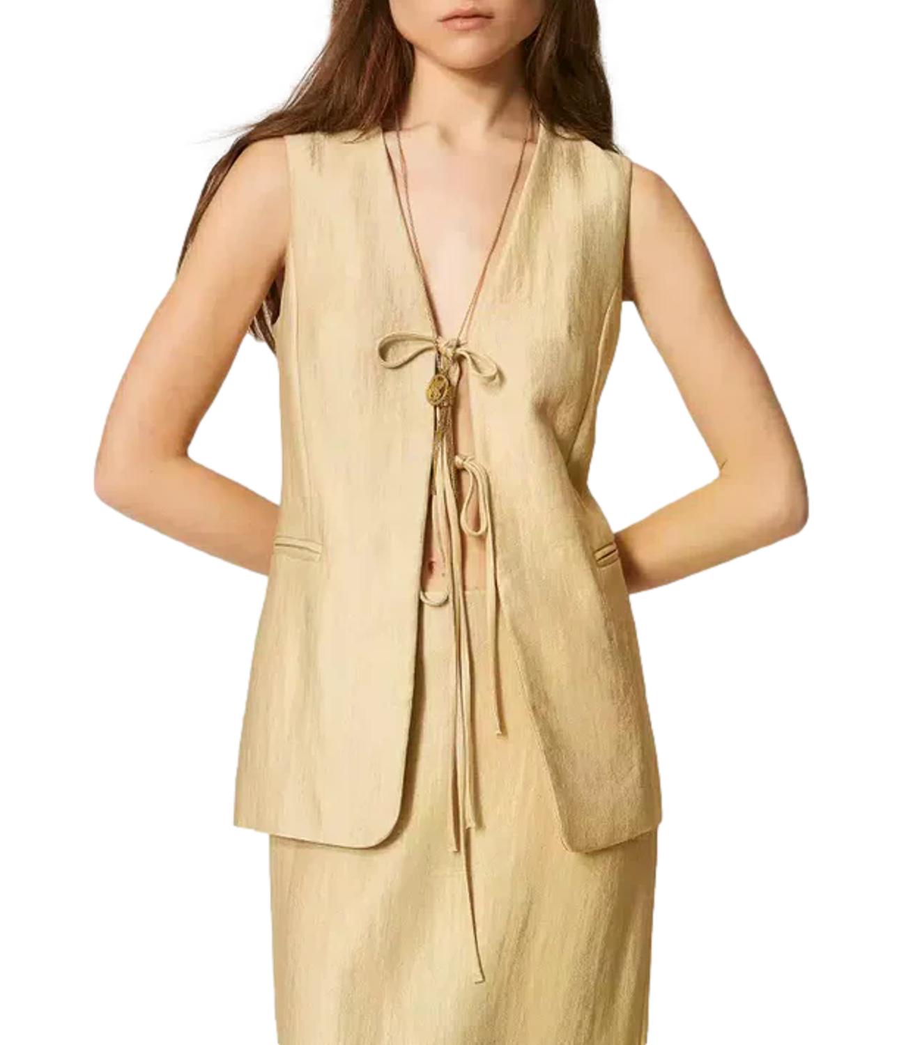 Twin Set Gilet da Donna - Golden Beige - 261tt2532