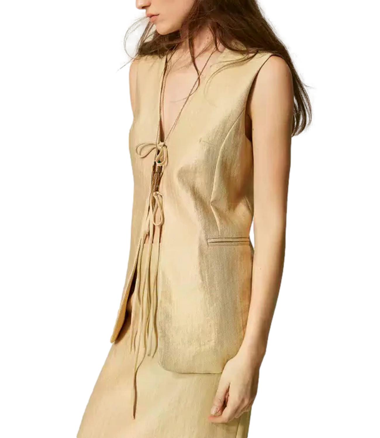Twin Set Gilet da Donna - Golden Beige - 261tt2532