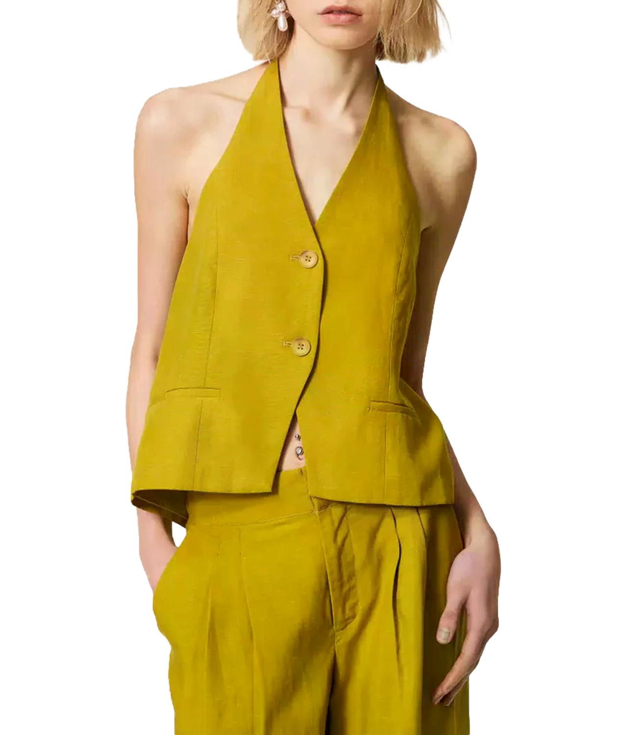 Twin Set Gilet da Donna - Verde Avocado Oil - 261tt2551