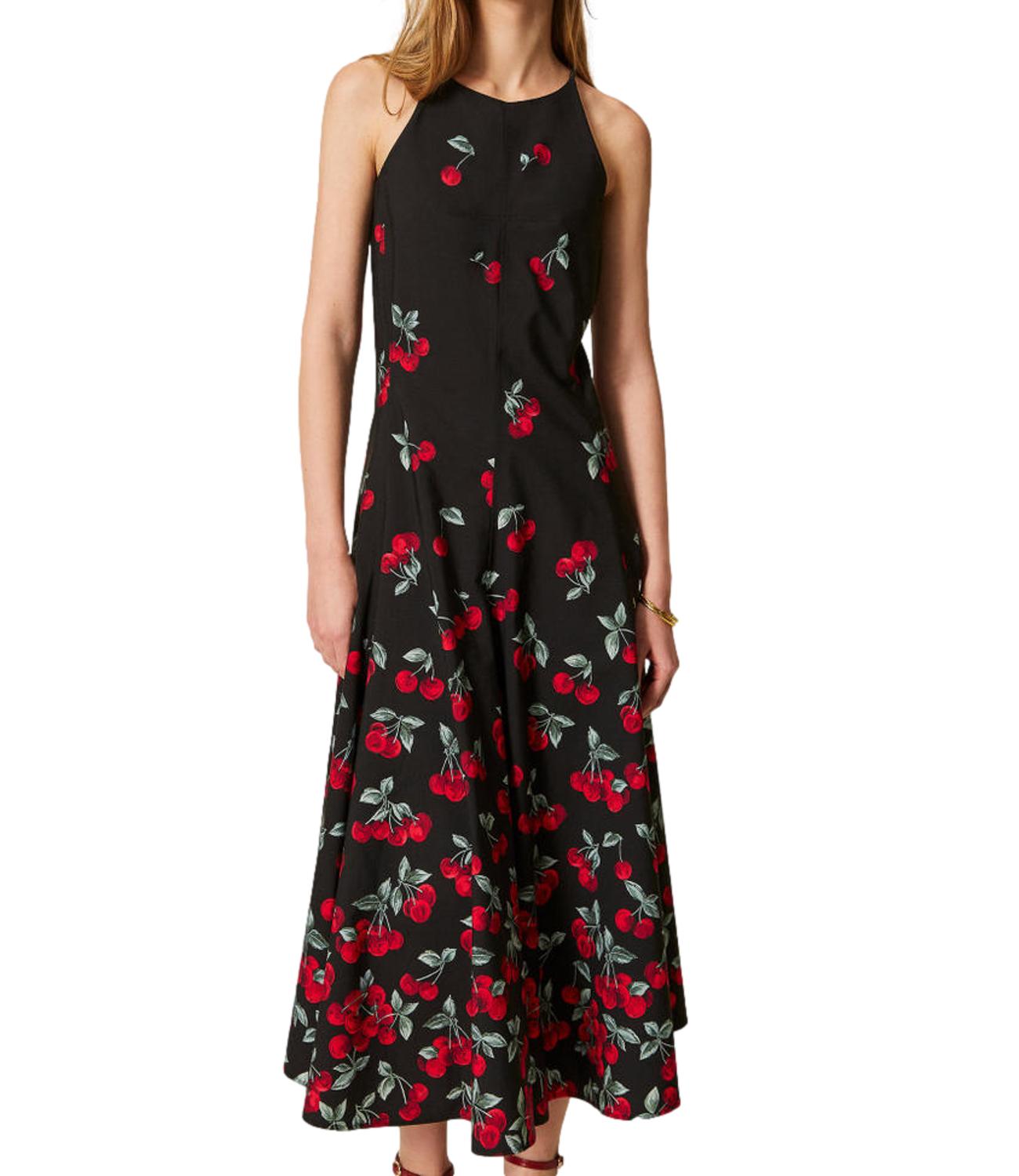 Twinset Abito Cherries Multicolor Donna