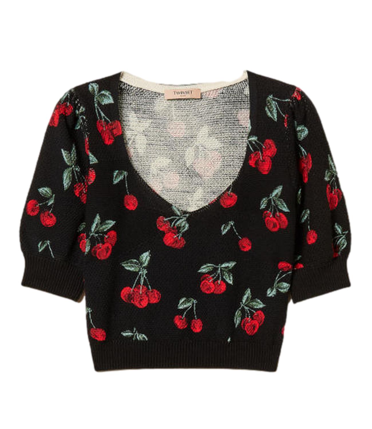 Twinset Maglia Cherries Multicolor Donna