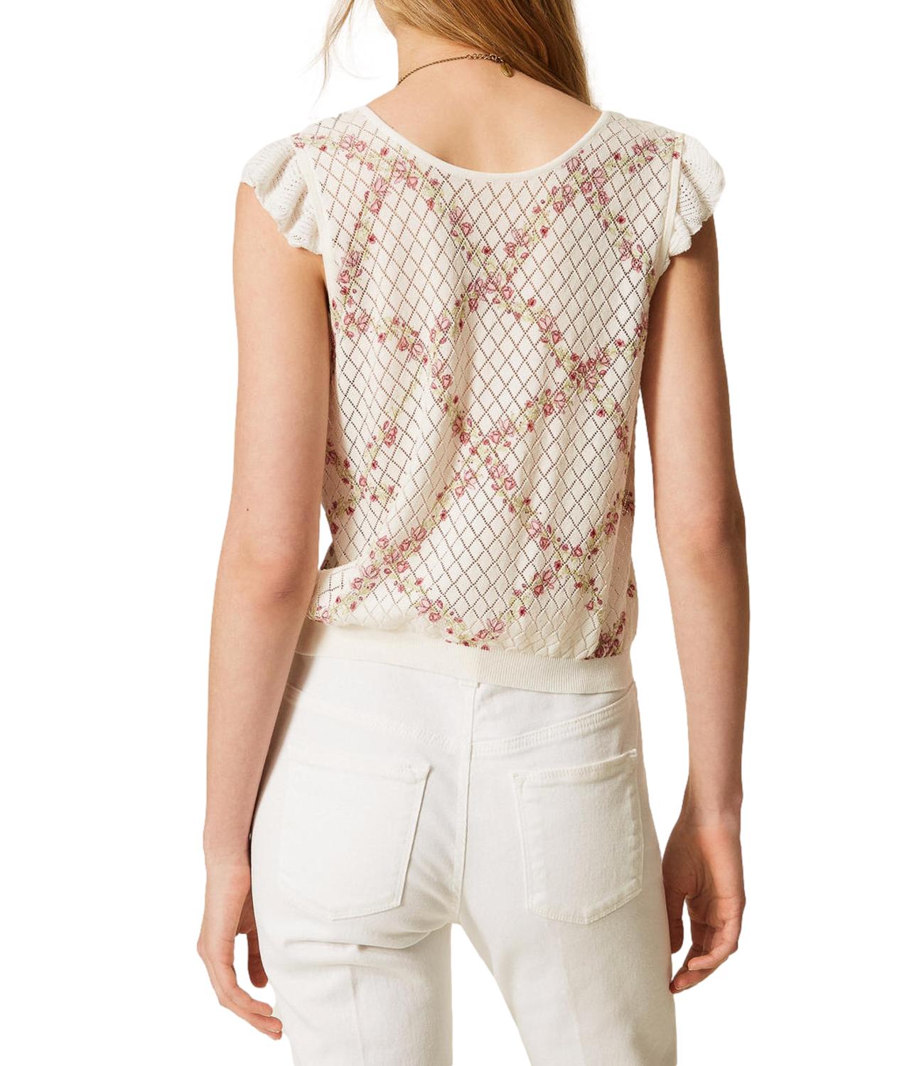 Twinset Top Delicate Geometries Pastel Donna