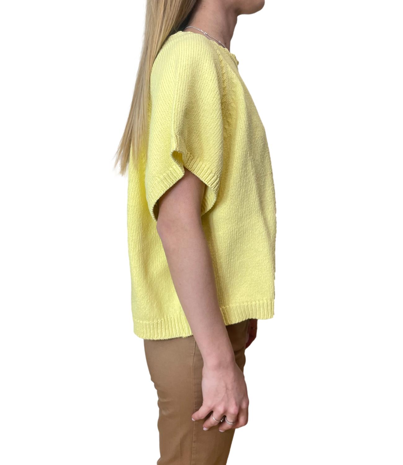 Vicolo Maglia Over Giallo Donna
