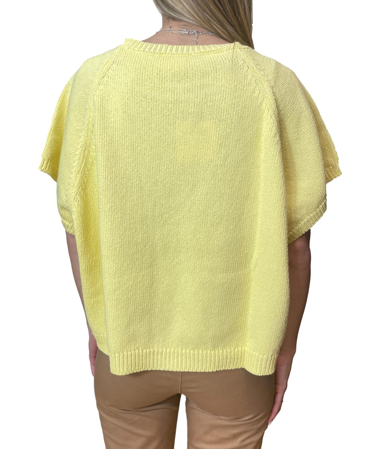 Vicolo Maglia Over Giallo Donna