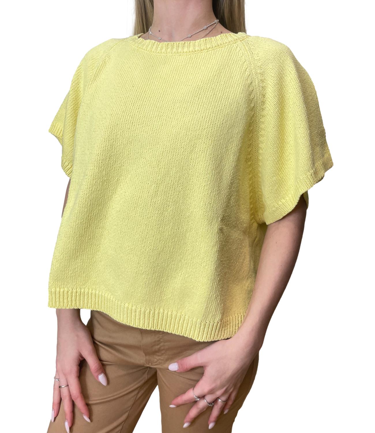 Vicolo Maglia Over Giallo Donna