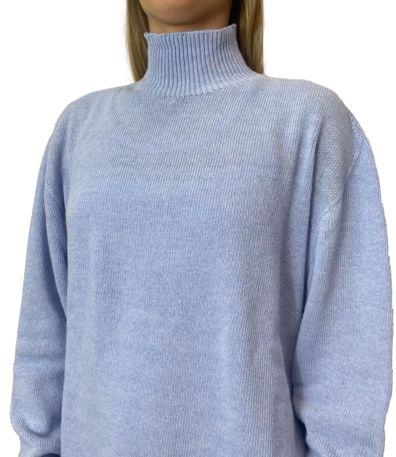 Vicolo Maglia Over Celeste Donna