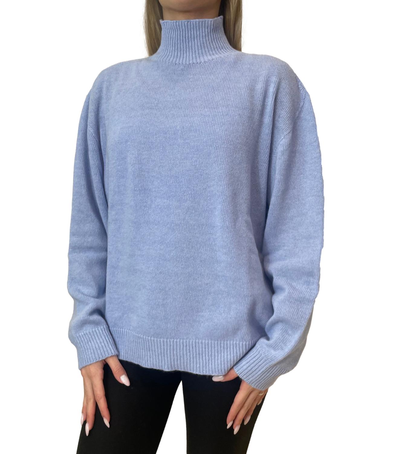 Vicolo Maglia Over Celeste Donna