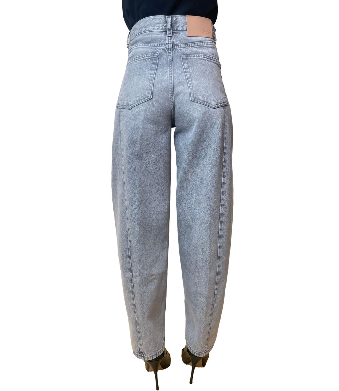 Vicolo Jeans Balloon Grigio Donna