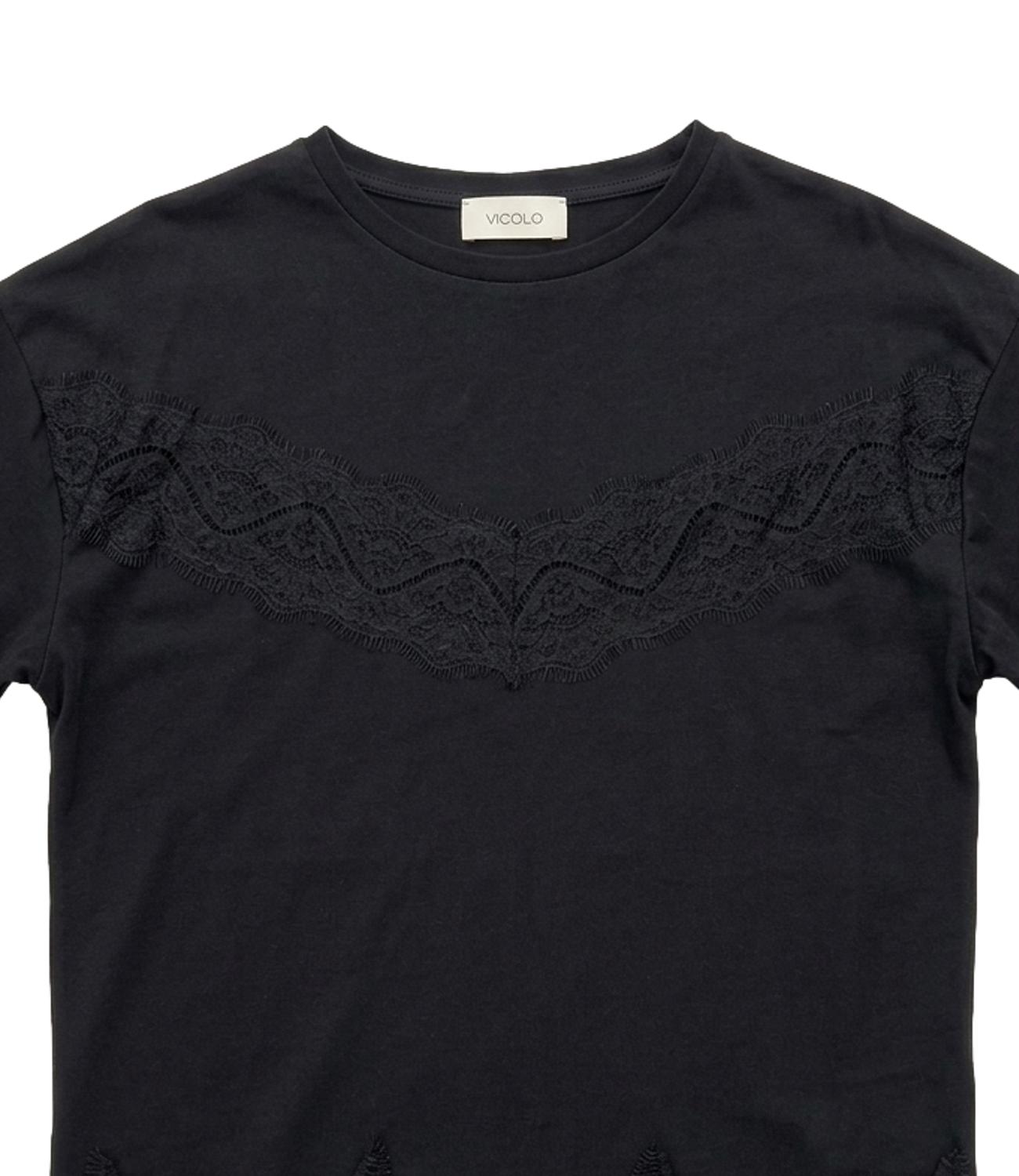Vicolo T-Shirt da Donna - Nero - Rab0979