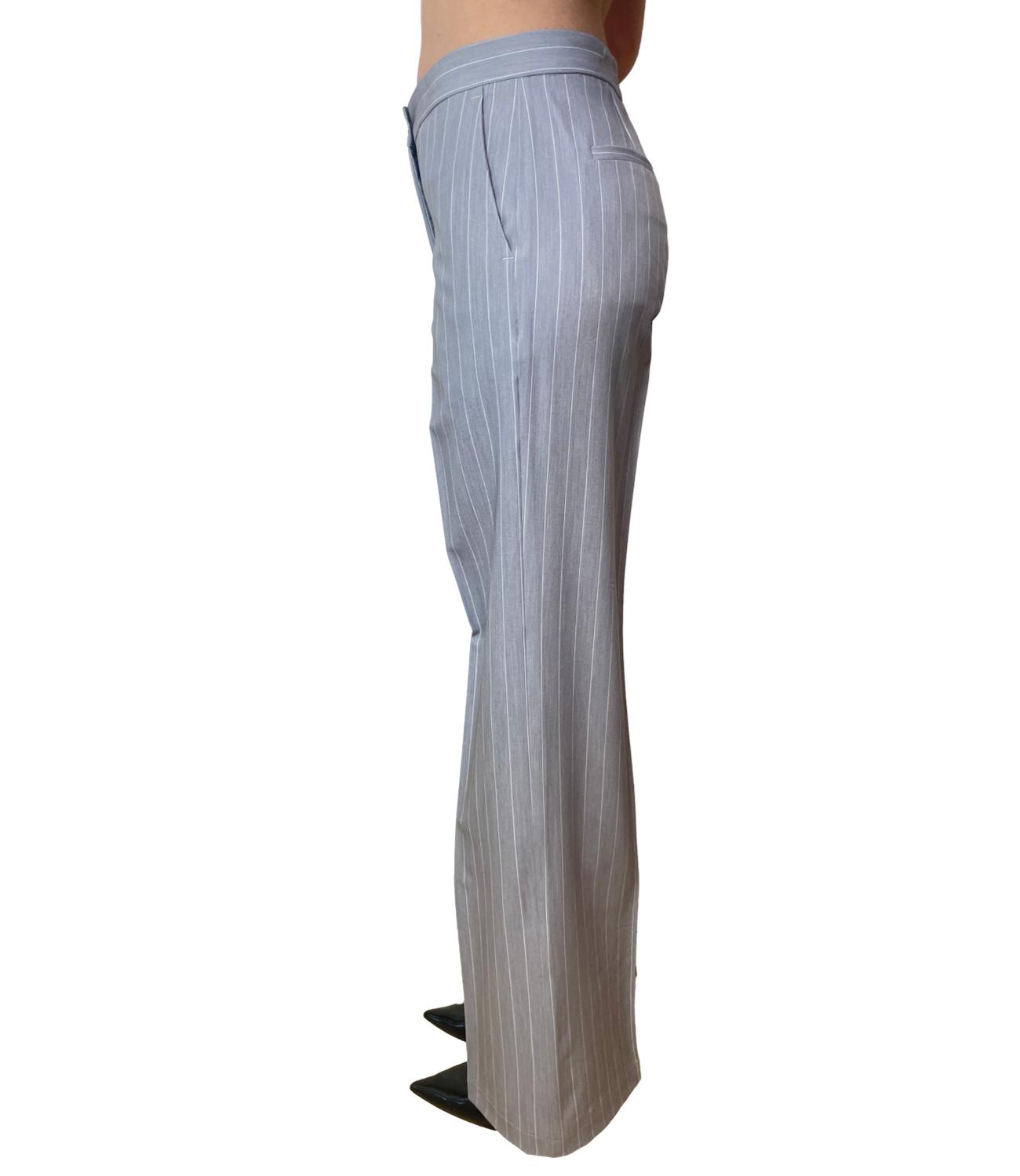 VICOLO pantalone gessato grigio donna
