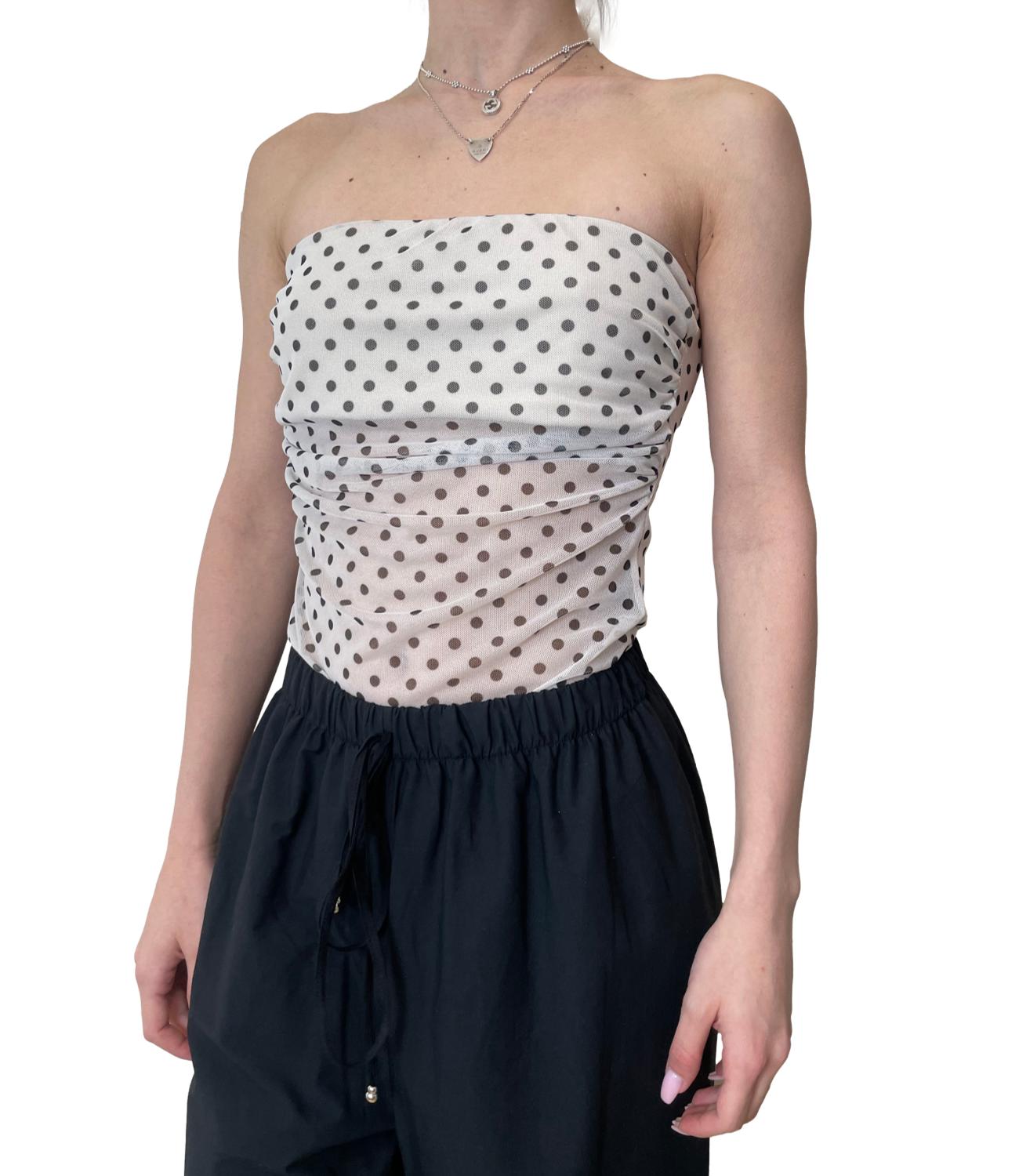 Vicolo Top Body Pois Burro Donna