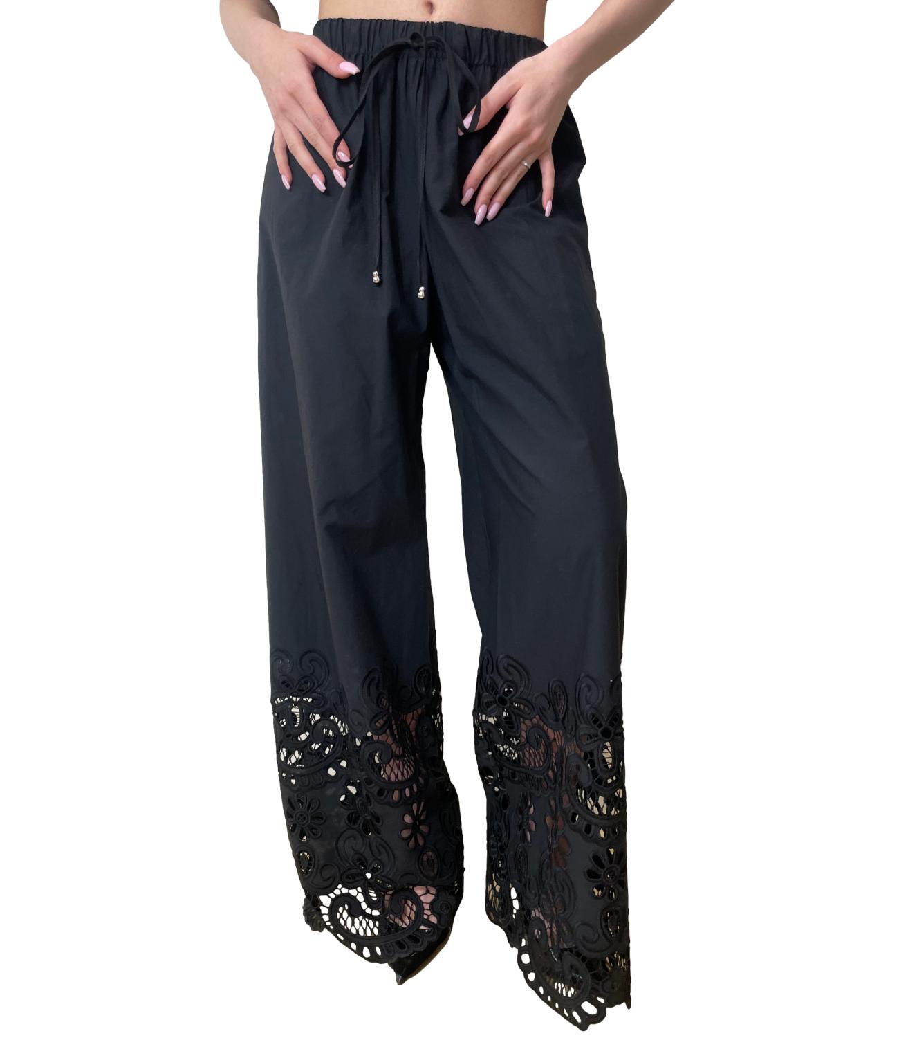 Vicolo Pantalone Pizzo Nero Donna