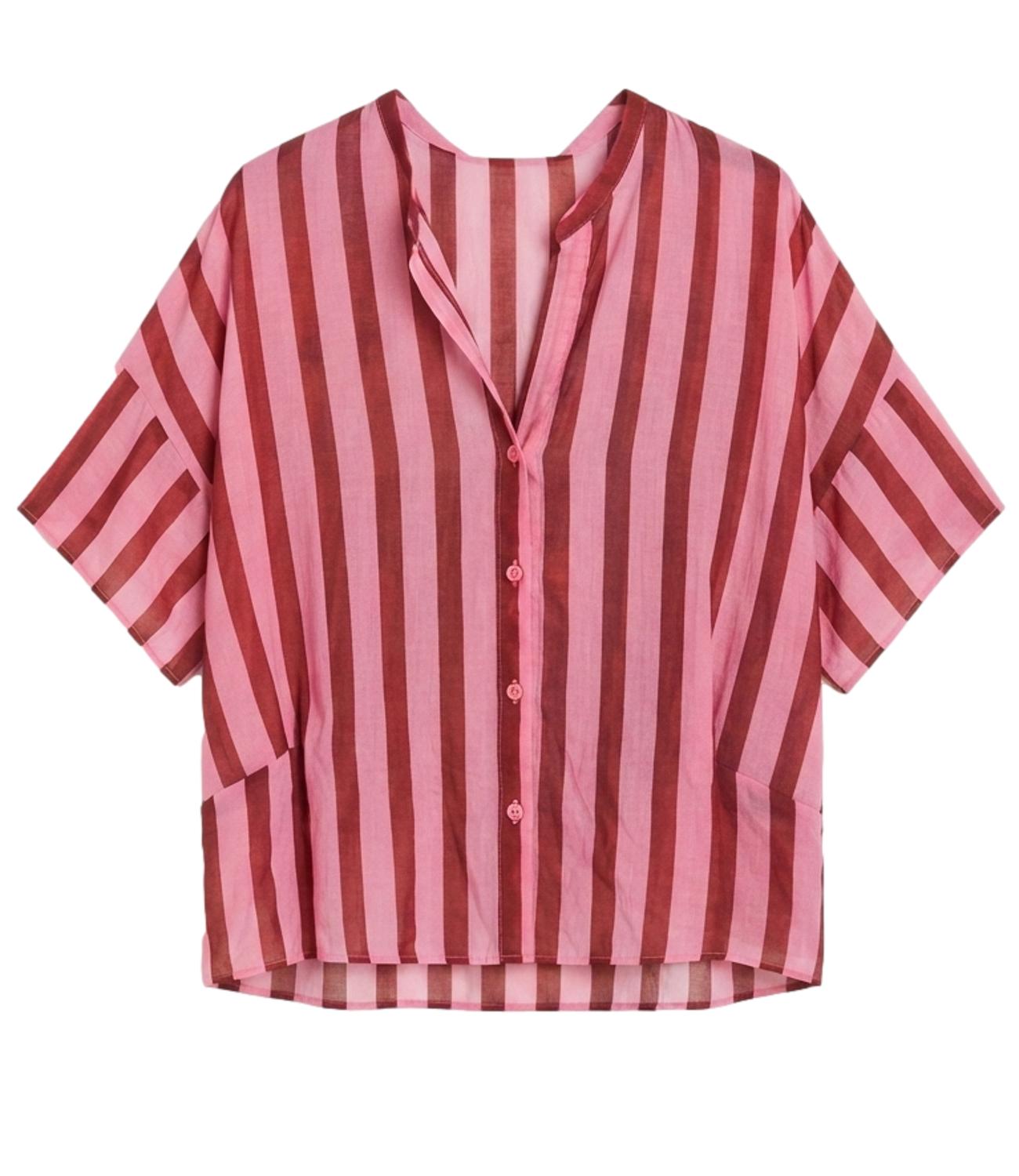 Vicolo Camicia da Donna - Marrone/rosa - Tab3435