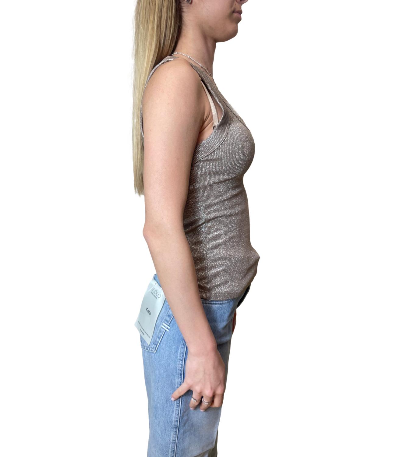 Vicolo Canotta Lurex Orzo/Argento Donna